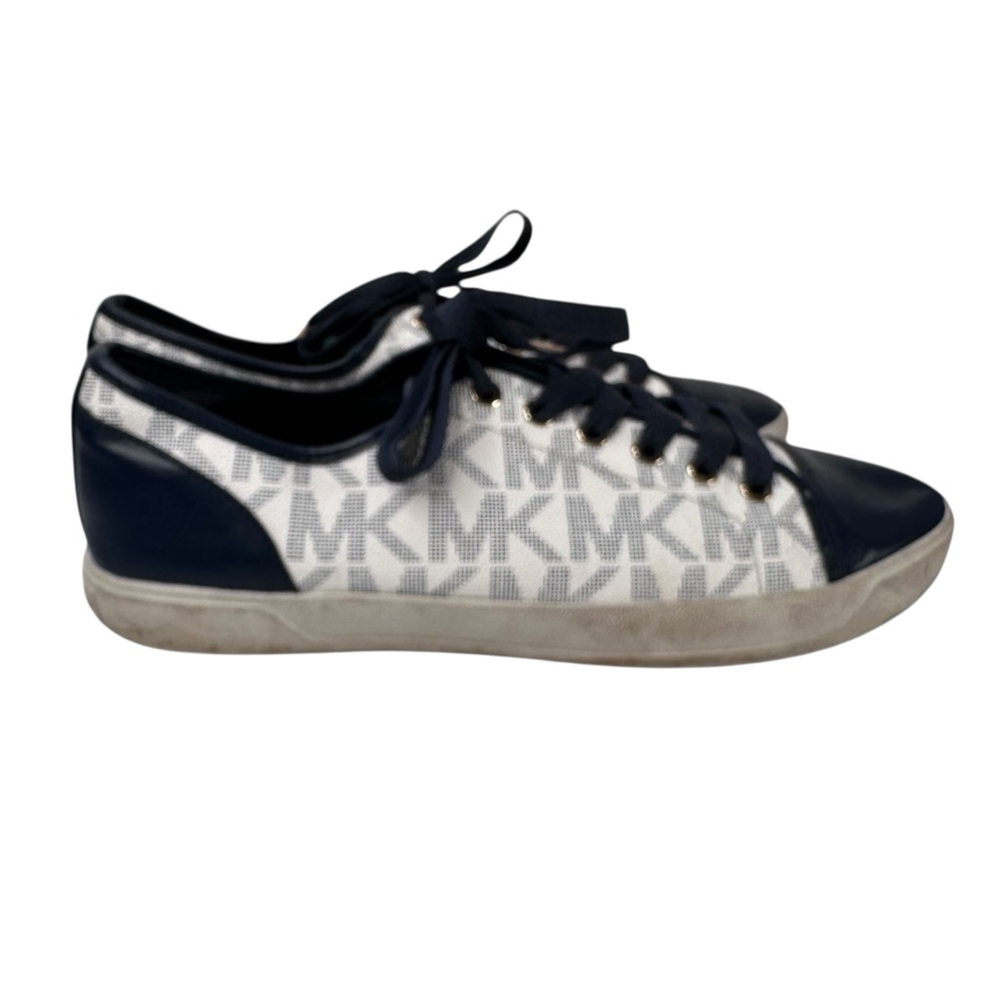 KORS Michael Kors Navy White Signature Sneakers Women 10